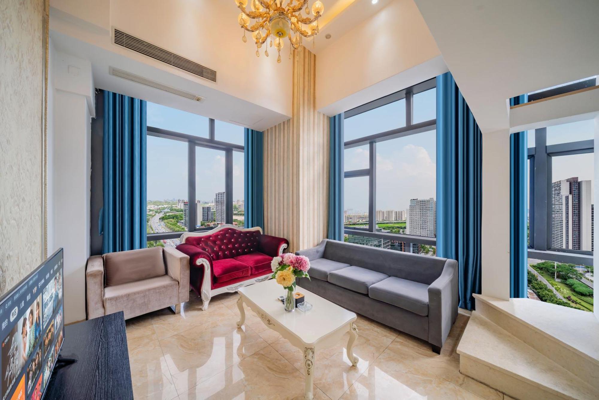 April Fair Duplex Apartment Guangzhou South Railway Station Ao Yuan Yue Shi Dai Branch Экстерьер фото